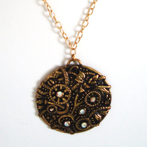 Beautiful Round Antique Gold Pendant